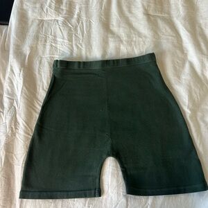 John Galt Forest Green Biker Shorts